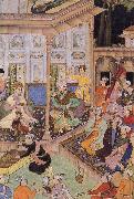 unknow artist Babur,prince of Kabul,visits his cousin prince Badi uz Zaman of Herat in 1506 Germany oil painting artist